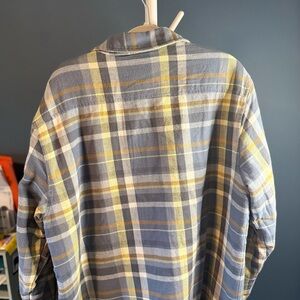 UGG Blue and Yellow Plaid Jacket with Brown Lining